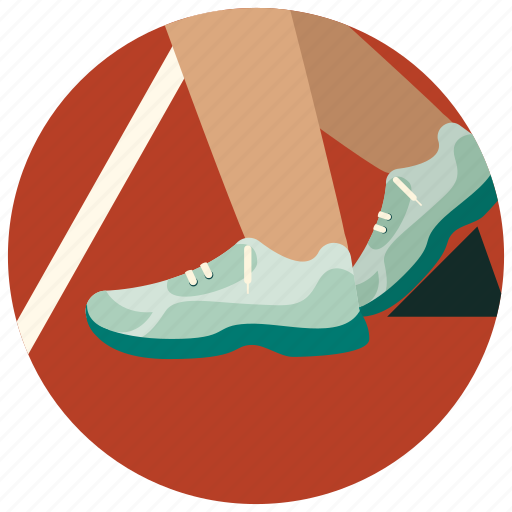 Running, shoes, speed, sports, start line icon - Download on Iconfinder