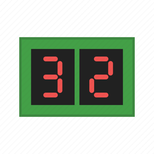 Football, led, number, score, scoreboard, sport, time icon - Download on Iconfinder