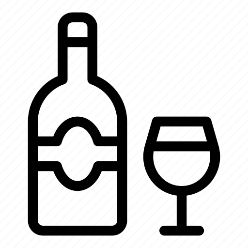 Wine bottle, celebration, alcohol, glass, wine, bottle, drink icon - Download on Iconfinder