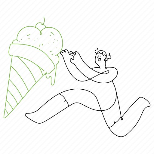 Food, ice, cream, cone, snack, dessert, sweet illustration - Download on Iconfinder