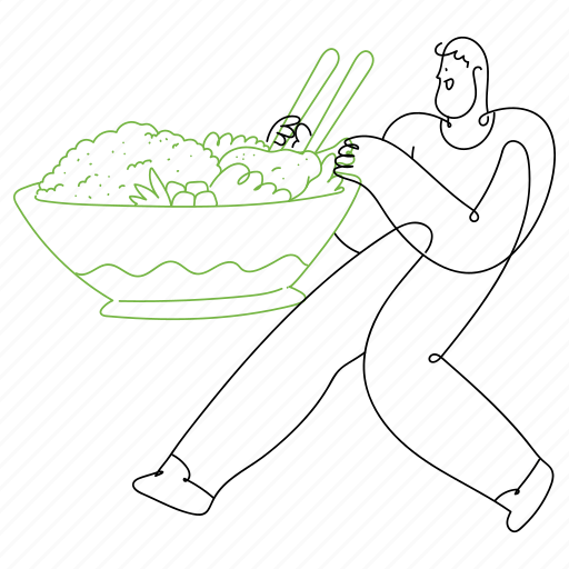 Food, restaurant, meal, rice, chicken, diet, nutrition illustration - Download on Iconfinder