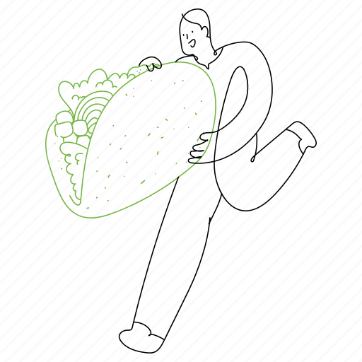 Food, taco, take, out, fast, restaurant, sandwich illustration - Download on Iconfinder