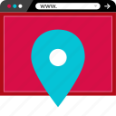 browser, find, gps, location, look, online, web