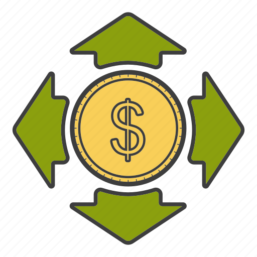 Accounting, arrow, currency, dollar, finance, money, transaction icon - Download on Iconfinder