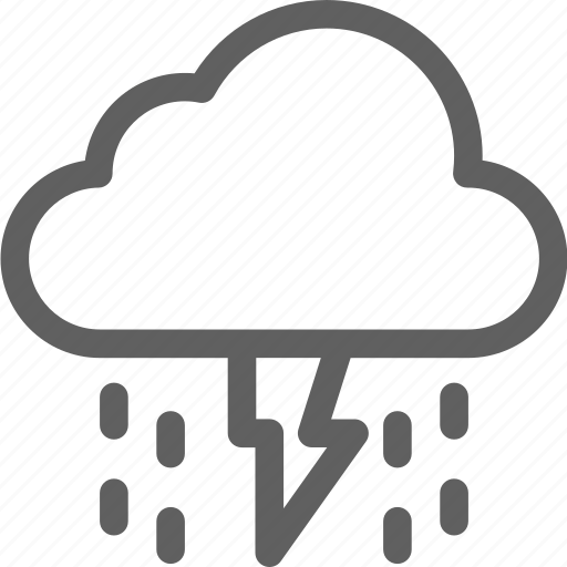 Cloud, rain, strom, thunder, weather icon - Download on Iconfinder