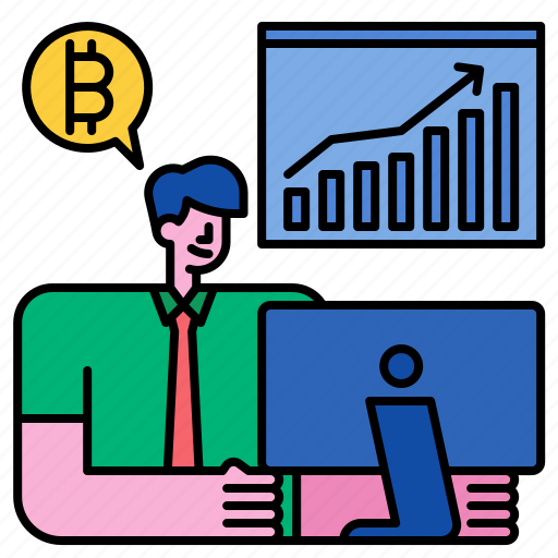 Cryptocurrency, trading, stock, trader, blockchain, professions, spot icon - Download on Iconfinder