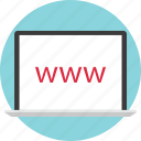 circle, laptop, online, web, website, www