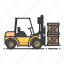 forklift, shipping, tractor, wharehouse 