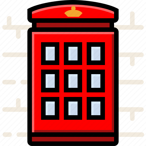 England, london, phone booth, phone box, red phone box, united kingdom icon - Download on Iconfinder
