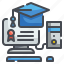 computer, course, diploma, education, learning, online, tablet 