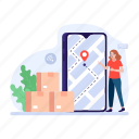 tracking location, shipment tracking, mobile delivery, logistic service 