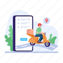 scooter delivery, online shipping, shipping service, parcel delivery