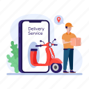 scooter delivery, online shipping, delivery service, motorcycle delivery, parcel delivery 