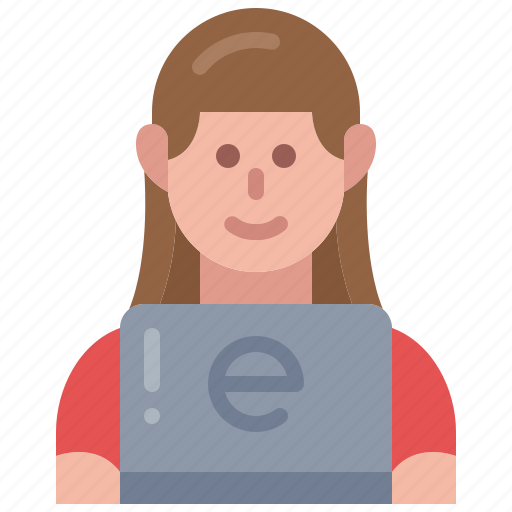 Female, student, programmer, learning, avatar, woman, working icon - Download on Iconfinder