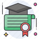 certificate, degree, diploma, education, hat, student, graduation, university, school