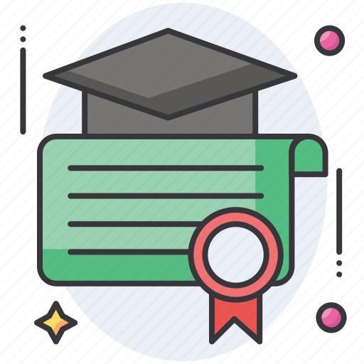 Certificate, degree, diploma, education, hat, student, graduation icon - Download on Iconfinder