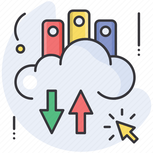 Cloud, knowledge, library, storage, up, down, network icon - Download on Iconfinder