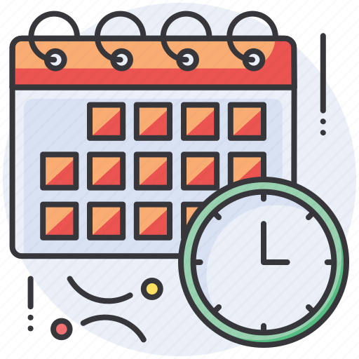 Calendar, clock, month, project plan, schedule, timetable, event calendar icon - Download on Iconfinder