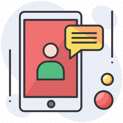 Message, mobile, notification, phone, man, text, avatar icon - Download on Iconfinder