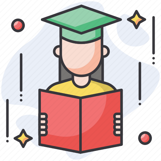 Female, student, woman, avatar, education, school, book icon - Download on Iconfinder