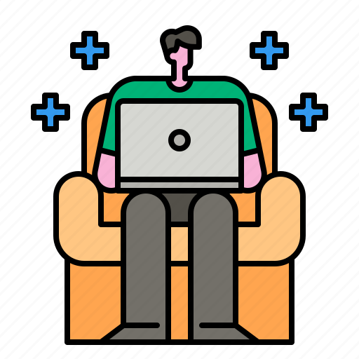 Learning, favorite, book, sofa, education, reading, laptop icon - Download on Iconfinder