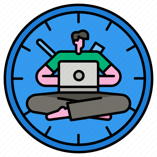 Time, learning, clock, study, laptop icon - Download on Iconfinder