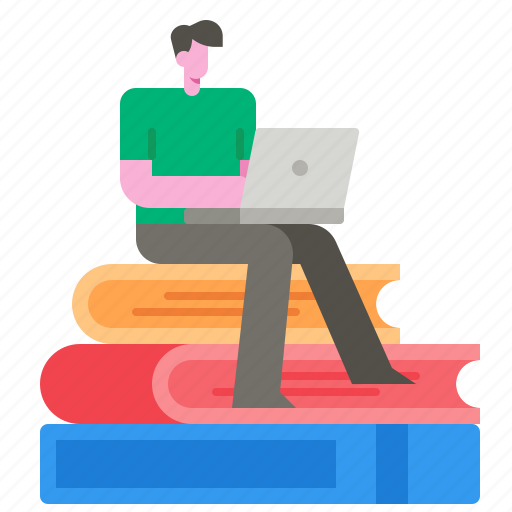 Book, learning, reading, student, study, man, concept icon - Download on Iconfinder