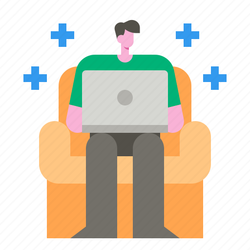 Learning, favorite, book, sofa, education, reading, laptop icon - Download on Iconfinder