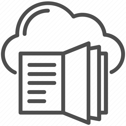Book, cloud, library, literatura, online, online library icon - Download on Iconfinder