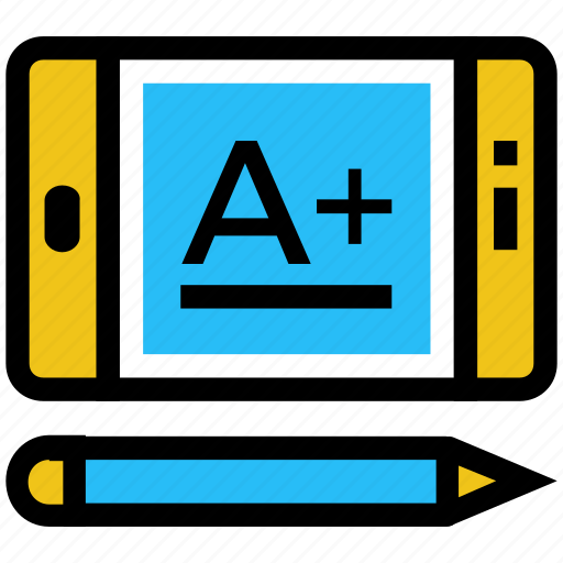 A+, education, formula, mobile, online education, pencil, school icon - Download on Iconfinder