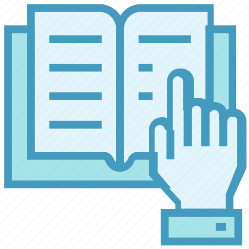 Book, education, hand, learn, reading, school, study icon - Download on Iconfinder