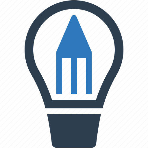 Creative, idea, bulb, light, pen icon - Download on Iconfinder