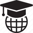 education, student, global, hat, cap