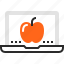 apple, digital, education, laptop, learning, online, study 