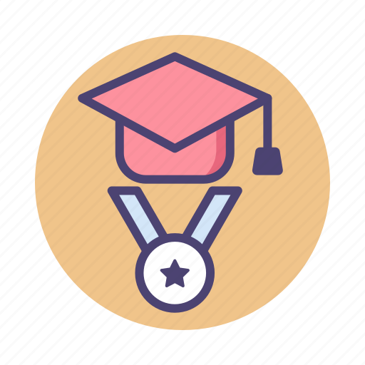 Graduate, graduation, medal, mortarboard, successful icon - Download on Iconfinder