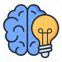 ideas, brain, bulb, thought