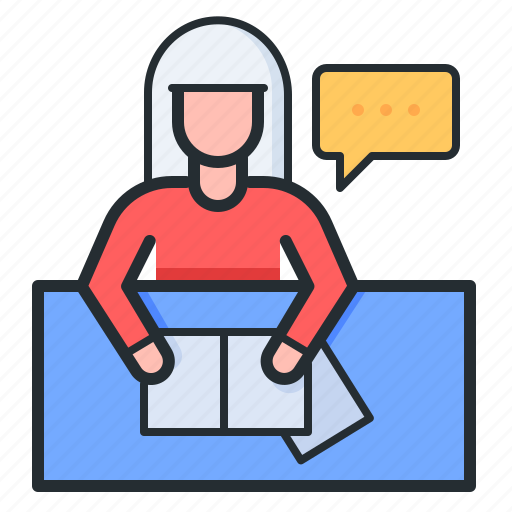Lessons, lecture, student, desk icon - Download on Iconfinder