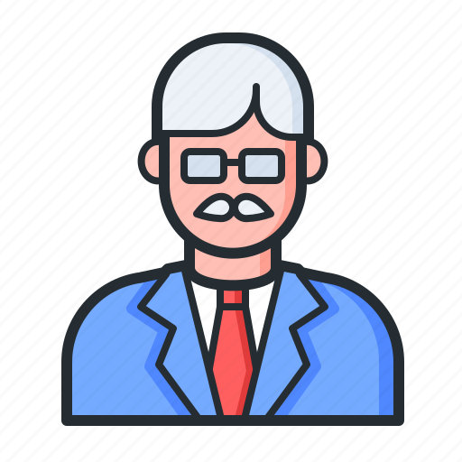 Professor, man, elderly, teacher icon - Download on Iconfinder