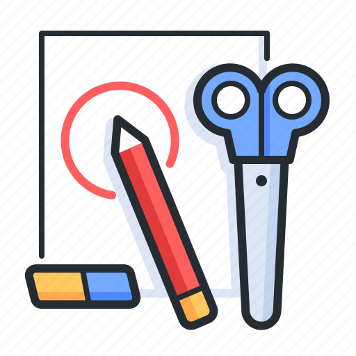 Tools, scissors, paper, pencil icon - Download on Iconfinder