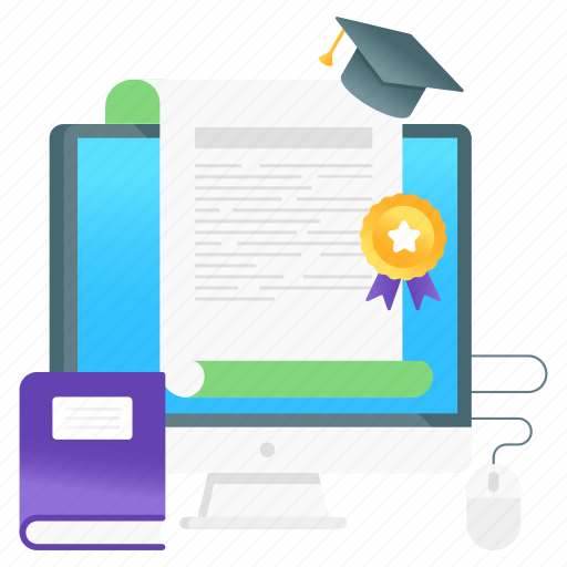 Online graduation, online scholarship, online degree, online diploma, online study icon - Download on Iconfinder