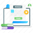 online result, virtual result, digital result, exam score, pass result