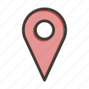 location, map, pin, arrow, direction, country