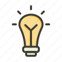 idea, think, light, business, creative, lamp, bulb