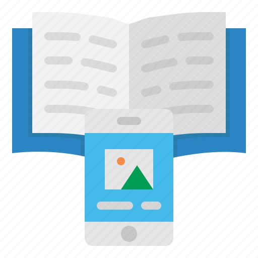 Responsive, online, book, smartphone, learning icon - Download on Iconfinder