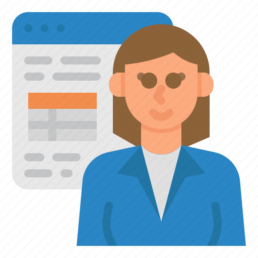Teacher, woman, girl, online, learning icon - Download on Iconfinder
