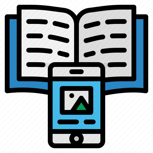 Responsive, online, book, smartphone, learning icon - Download on Iconfinder