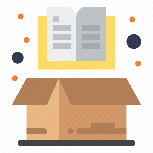 Book, box, cardboard, item, open icon - Download on Iconfinder