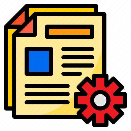 Business, content, file, gear, marketing icon - Download on Iconfinder