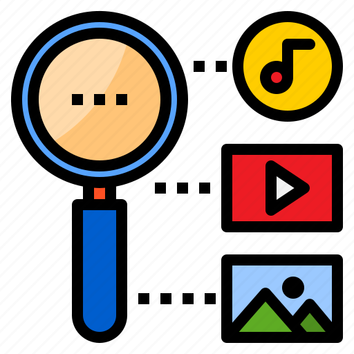 Find, glass, magnifier, media, search icon - Download on Iconfinder