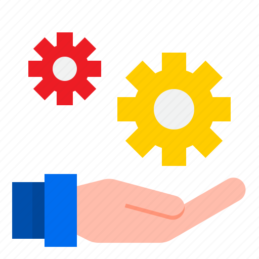 Customer, gear, hand, help, support icon - Download on Iconfinder